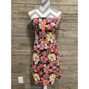 Anonymous‎ Women's Multicolor Floral Fitted Dress Size 7 Zip On Sleeveless